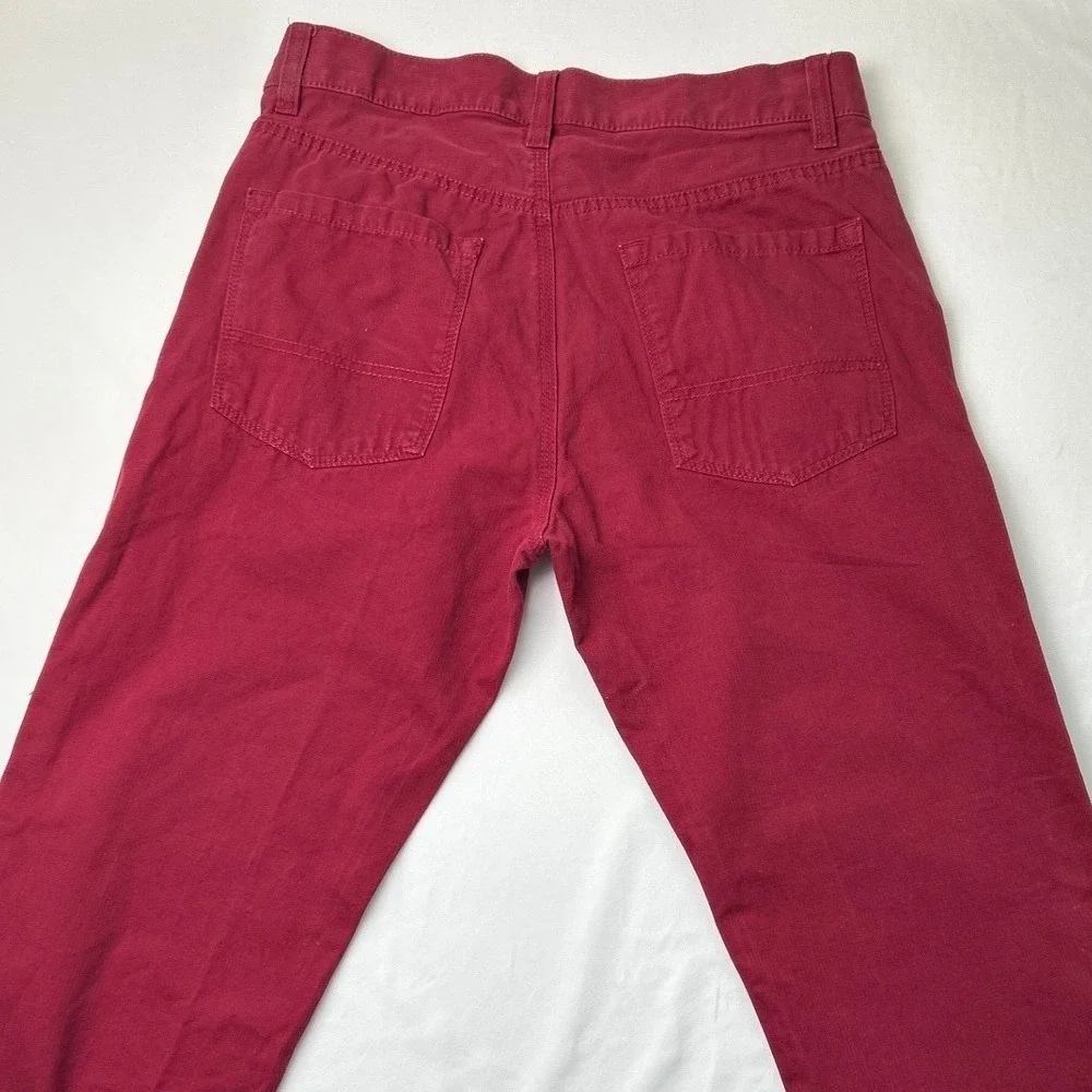 Tommy Hilfiger Men Custom Straight Red Cotton Jeans Size 29x30 Preppy Classic